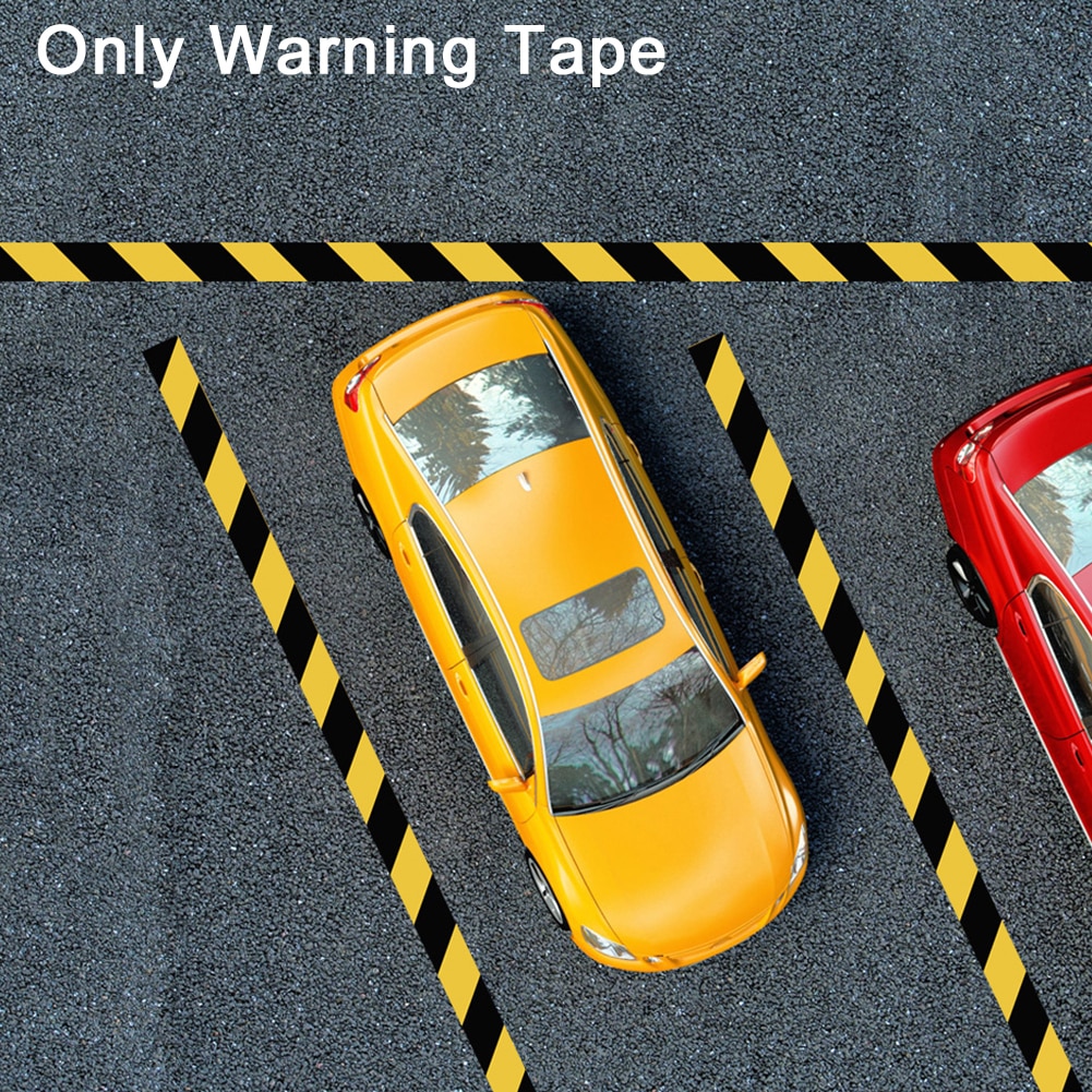33mx50mm Striped PVC Self Dangerous Areas Marking Floors Warning Tape Social Distancing Yellow Safety Wear-resisting