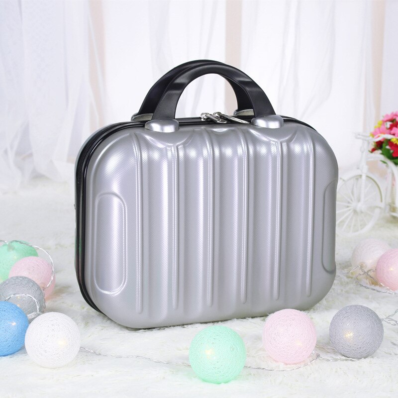 Waterdichte Cosmetische Case Vrouwen Cosmetische Zakken Beauty Koffer Make-Up Tas Reizen Make Up Case Schoonheidsspecialiste Draagbare Toiletartikelen Doos: Silver grey