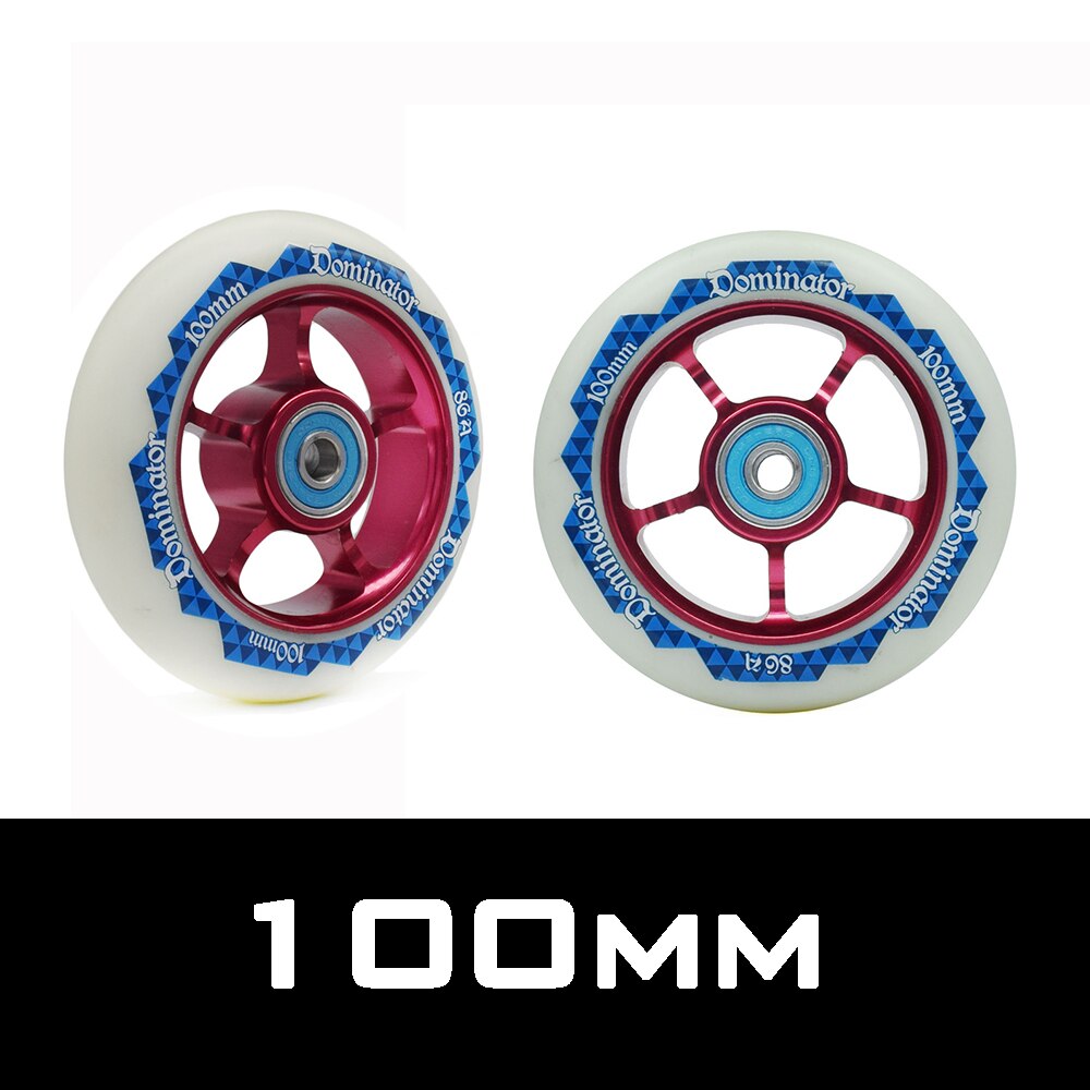 Brand Iron 110mm scooter wheels 88A hardness skating wheel 100mm 110mm Alloy scooter wheels Iron Aggressive tire ABEC-9 bearing: 100mm model10