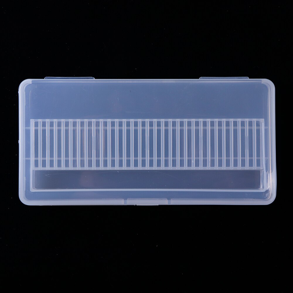 30 Holes Empty Acrylic Storage Box For Nail Drill Bits 3/32" Rotary Manicure Nail File Transparent Display Container Tools BEB5
