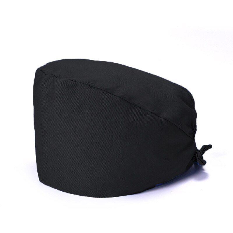 Casquettes solors en coton uni, chapeau de , respirant et ajustable pour hommes et femmes, chapeau de gommage pour laboratoire de beauté, animalerie: Black