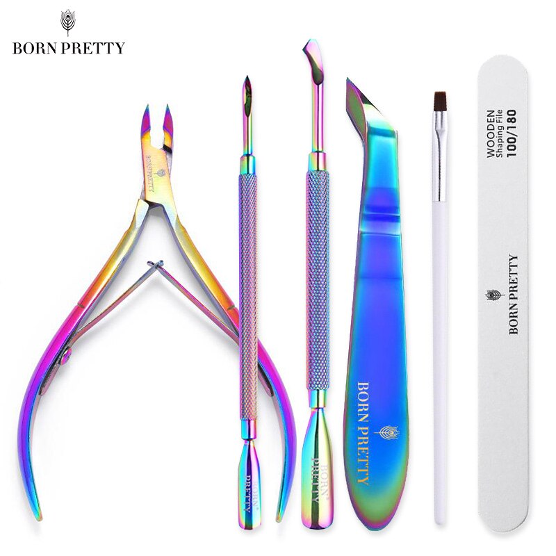 BORN PRETTY Cuticle Nippers Nail Art Scissors Cuticle Clippers Trimmer Dead Skin Remover Stainless Steel Cutters Nails Tool