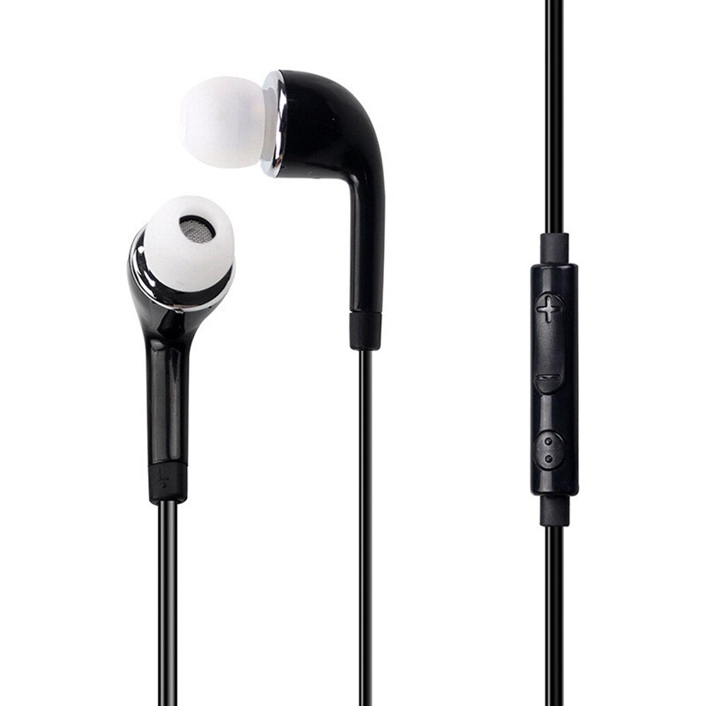Android Phone Headphones Earphones Wired Earpiece Bass In-Ear for Samsung S4 Headset 3.5mm Earphones: Black