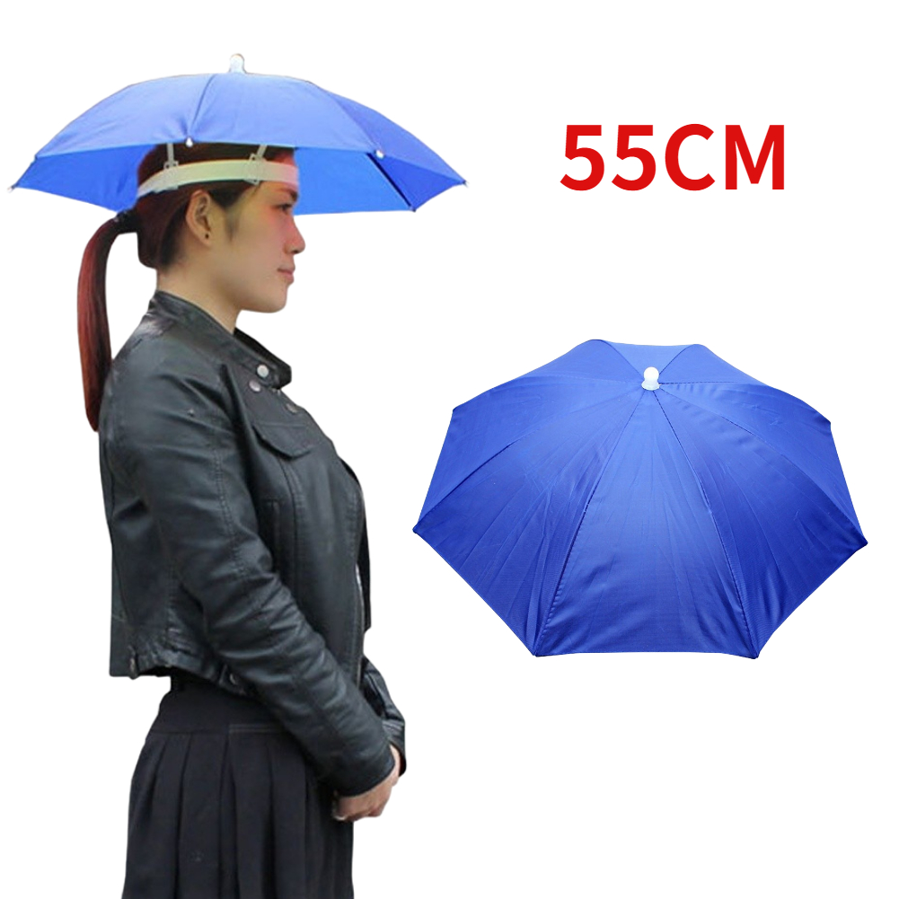 Outdoor Opvouwbare Hoofd Paraplu Hoed Zon Cap Anti-Regen Anti-Zon Vissen Golf Fietsen Wandelen Camping Schaduw paraplu Hoed: Roze