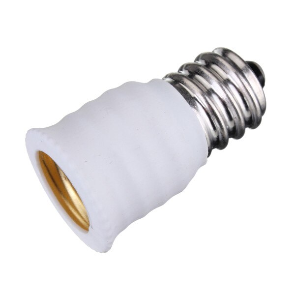 E12 naar E14 Base LED Gloeilamp Houder Licht Adapter Socket Converter Zwart Wit