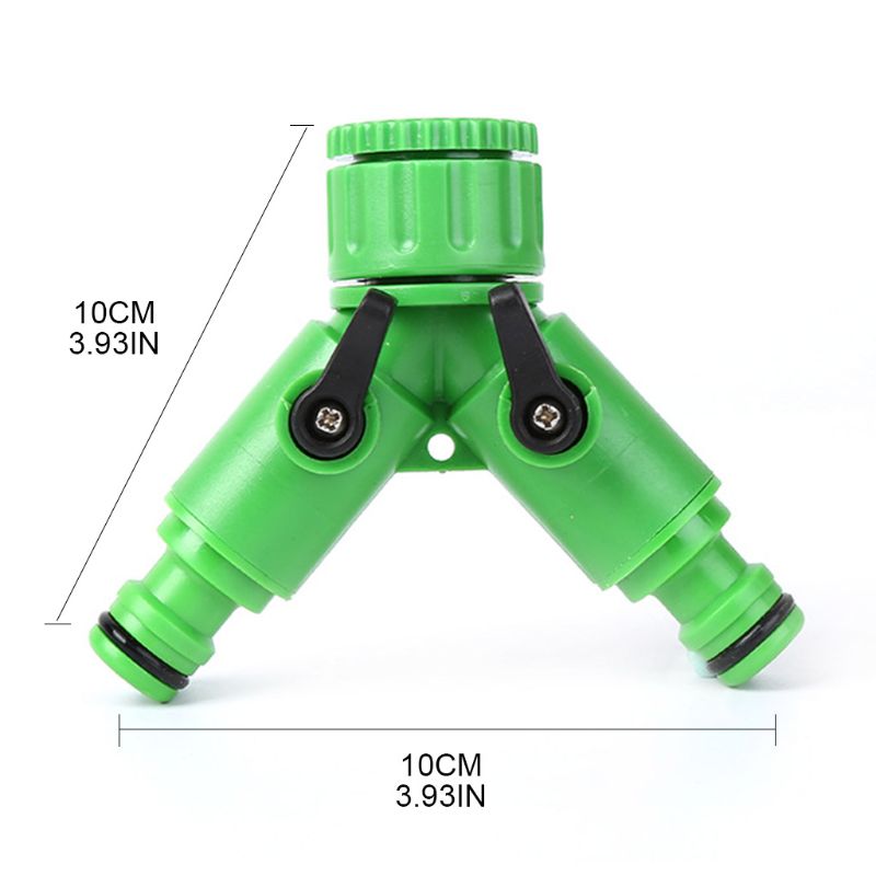 2 Way Plastic Garden Hose Convert Connector Splitter Y Connector Adjustable Switch for Irrigation