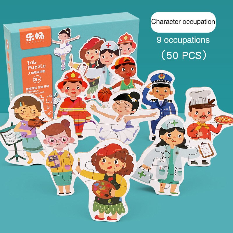 Bambino Grande Pezzo di Puzzle Puzzle di Puzzle Per Bambini di Educazione Precoce Beneficio Intelligenza Giocattolo di Puzzle Animale Di Puzzle Ragazzo Regalo di Puzzle Giocattolo: 5