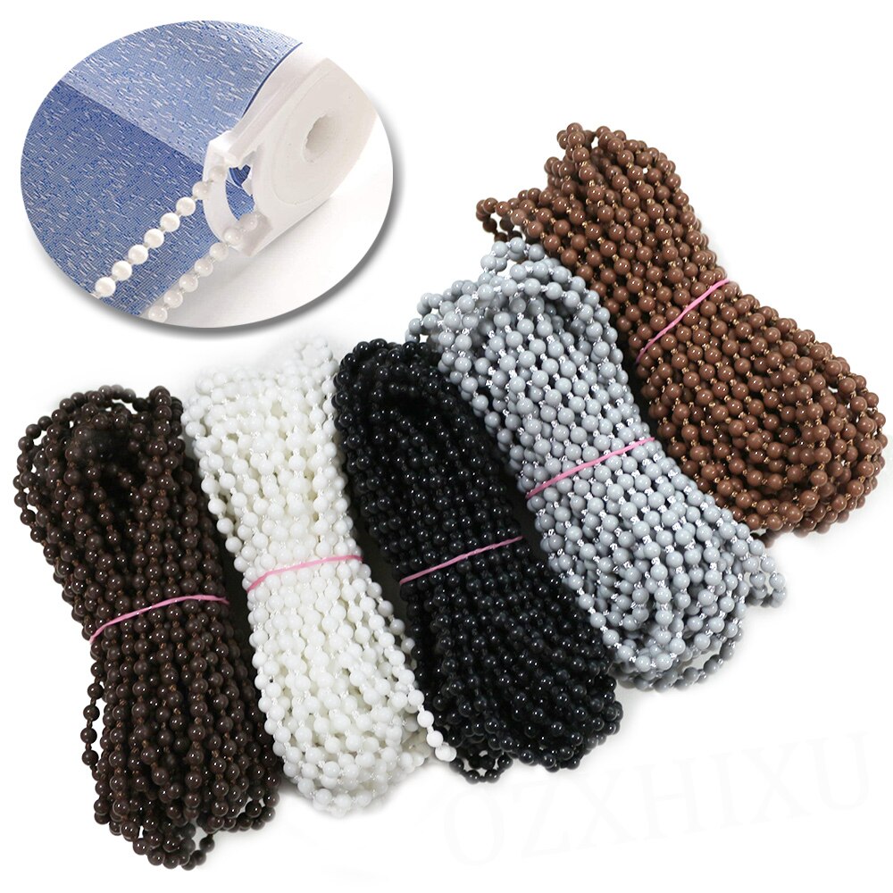 10 yards rullegardin og romersk skygge perlesnor med kjede i plast rullegardinkjede reparasjon, rullegardinperletau, blindperler