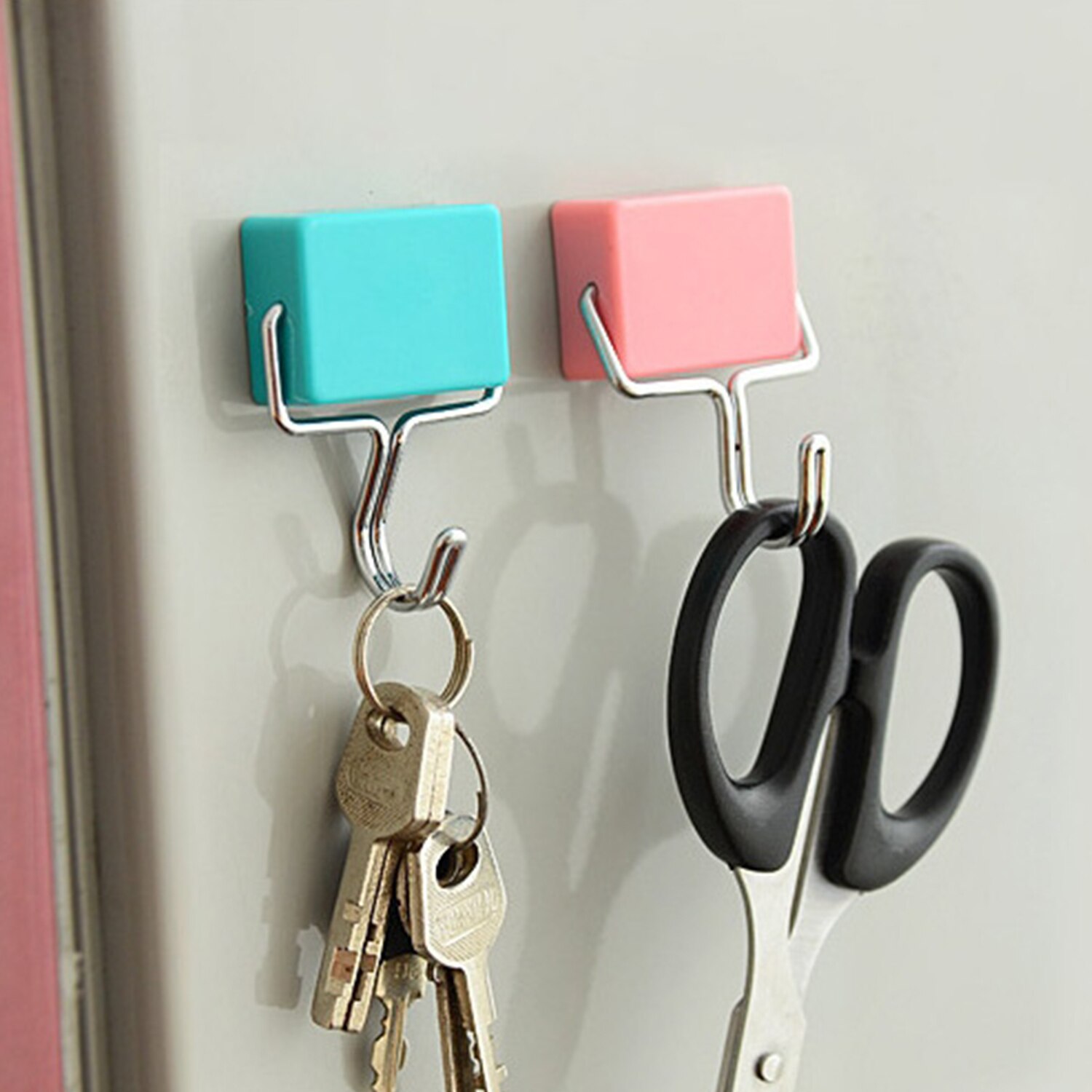 Crochets magnétiques décoratif réfrigérateur aimant manteau porte-clé stockage crochet suspendu pour cuisine réfrigérateur portant 2KG