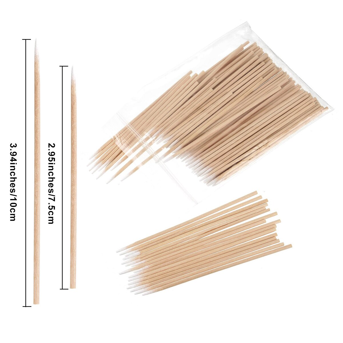 300Pcs Cotton Swab Stick Single Sharp For Makeup Cosmetics Girls Microbrush Brochas Maquillaje Cotton Balls Coton Tige