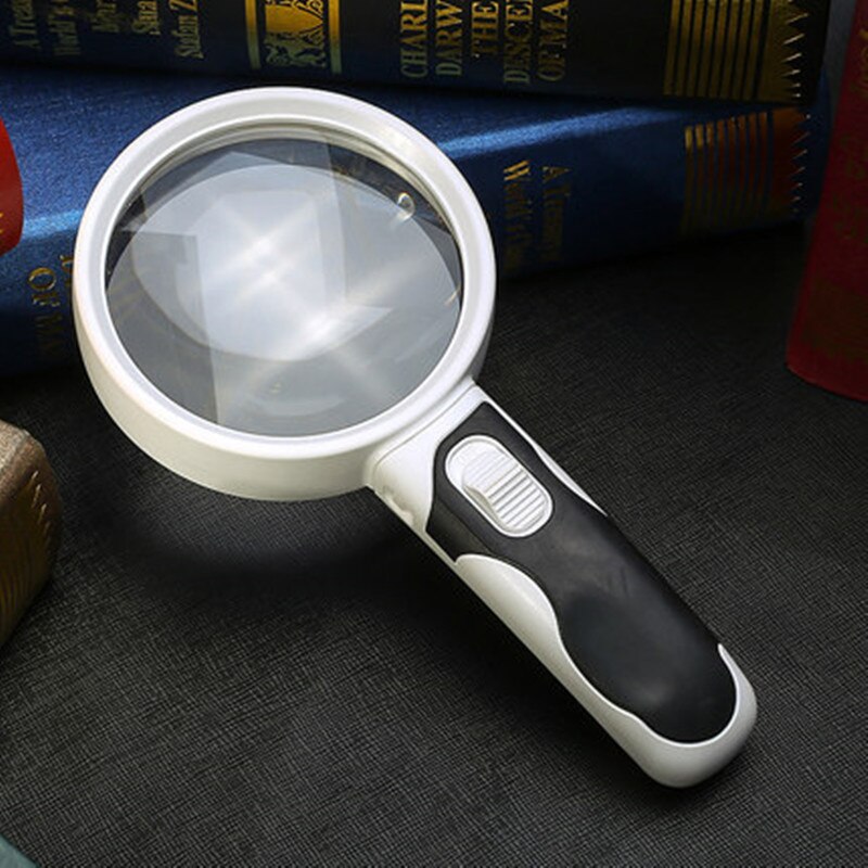 20 Keer Optische Vergrootglas Met Led Verlichting Diameter 80Mm Handheld Verlicht Vergrootglas Voor Reading Lupa Con Luz Led