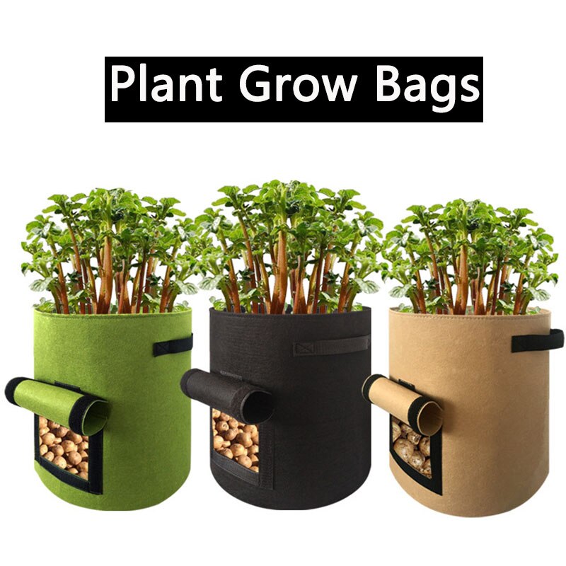 Potet potte plante vokse poser jardin plante bag hjemme hage frukt stoff planter vokser fuktighetsgivende 4/7/10 gallon