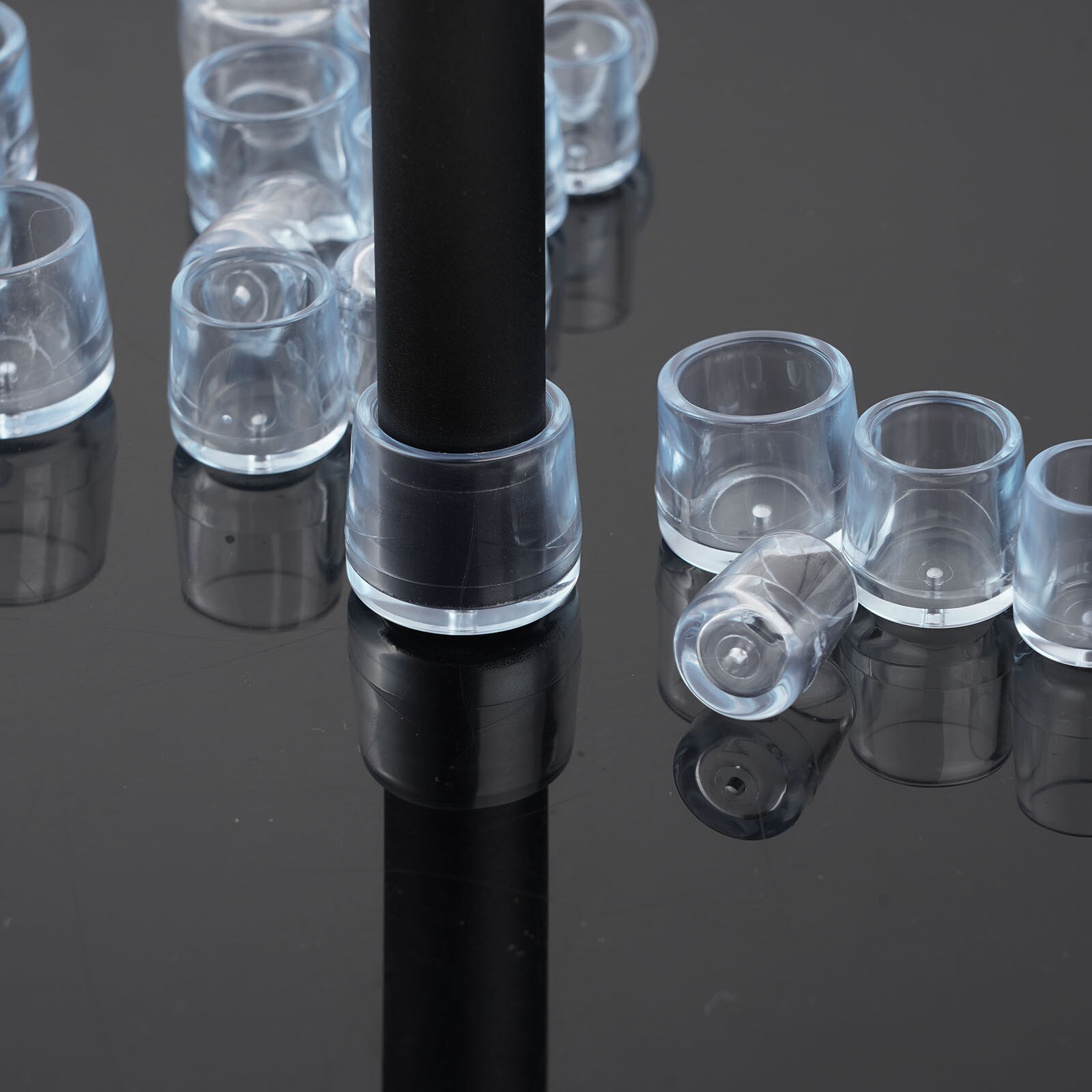 4 Furniture Feet Plugs Anti Slip Silicone Furniture Foot Cups Clear Round Leg End Caps Table Chair Legs Protector Home Feet Pads