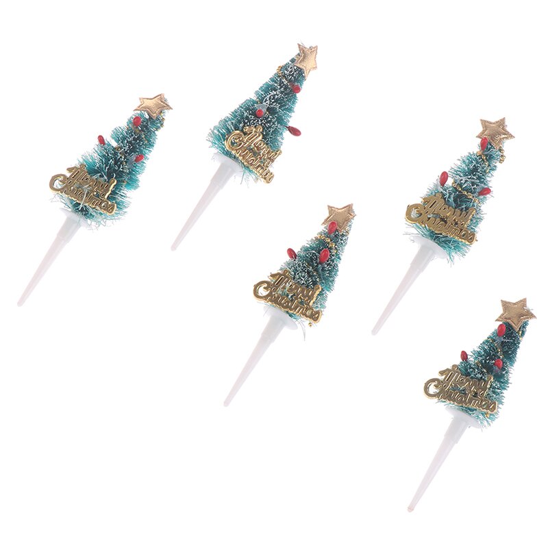 Christmas Cake Topper, 13 Pieces Glitter Merry Christmas Cake Topper Decorations Set with Wreath Tree Snowflake, Christmas Cake Topper Picks