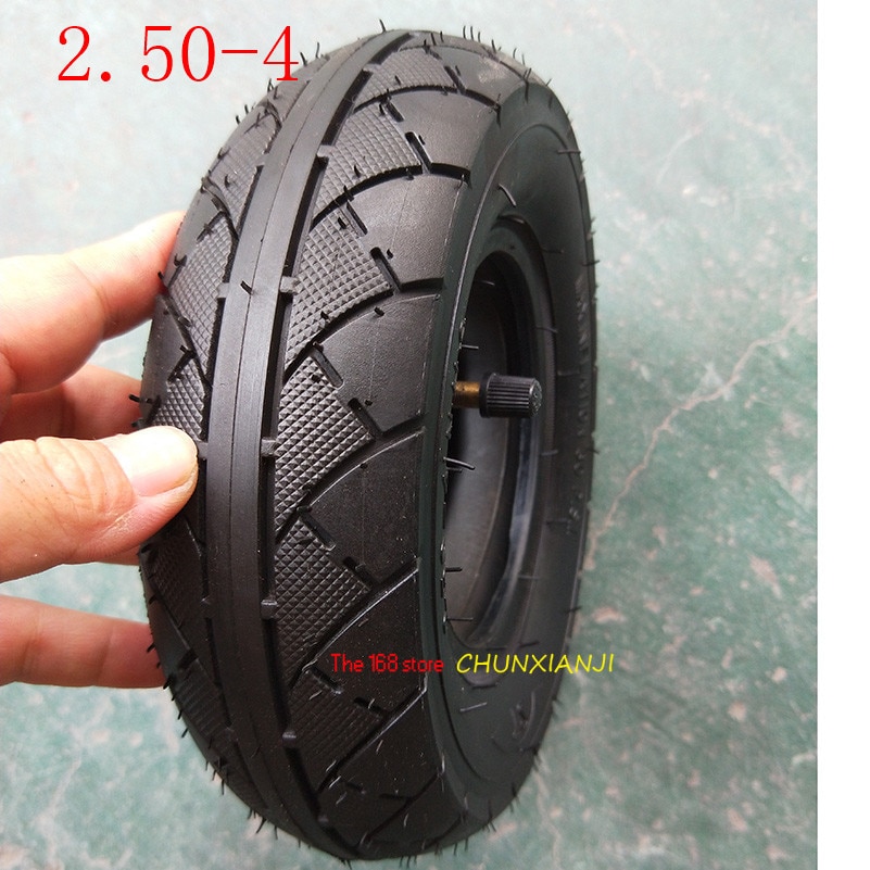 Tamaño 2,50-4 neumático de tubo interior 60/100-4 neumático de salida para Gas y Scooter Eléctrico bicicleta Válvula de Metal TR87 Scooter rueda de silla de ruedas