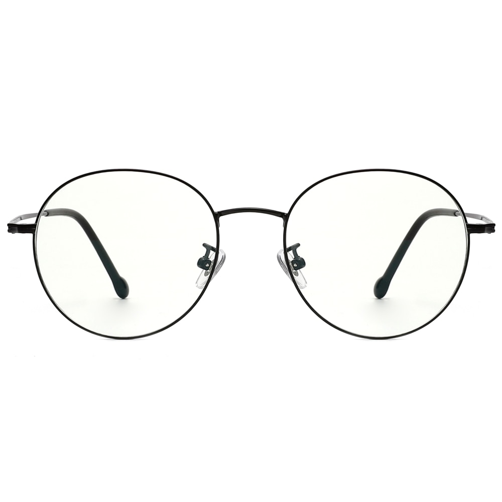 Cyxus Luce Blu di Blocco Del computer Occhiali anti-Occhi Fatigu Protezione UV Coreano del Metallo di Titanio RoundFrame Uomini/Donne Eyewear 8091