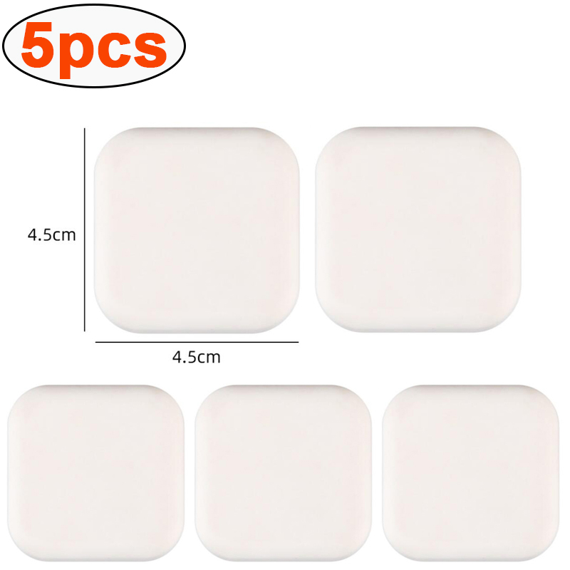 5pcs Silicone Door Stopper Handle Bumpers Self Adhesive Mute Anti-Shock Protection Porte Pad Home Improvement Wall Protector Pad: black