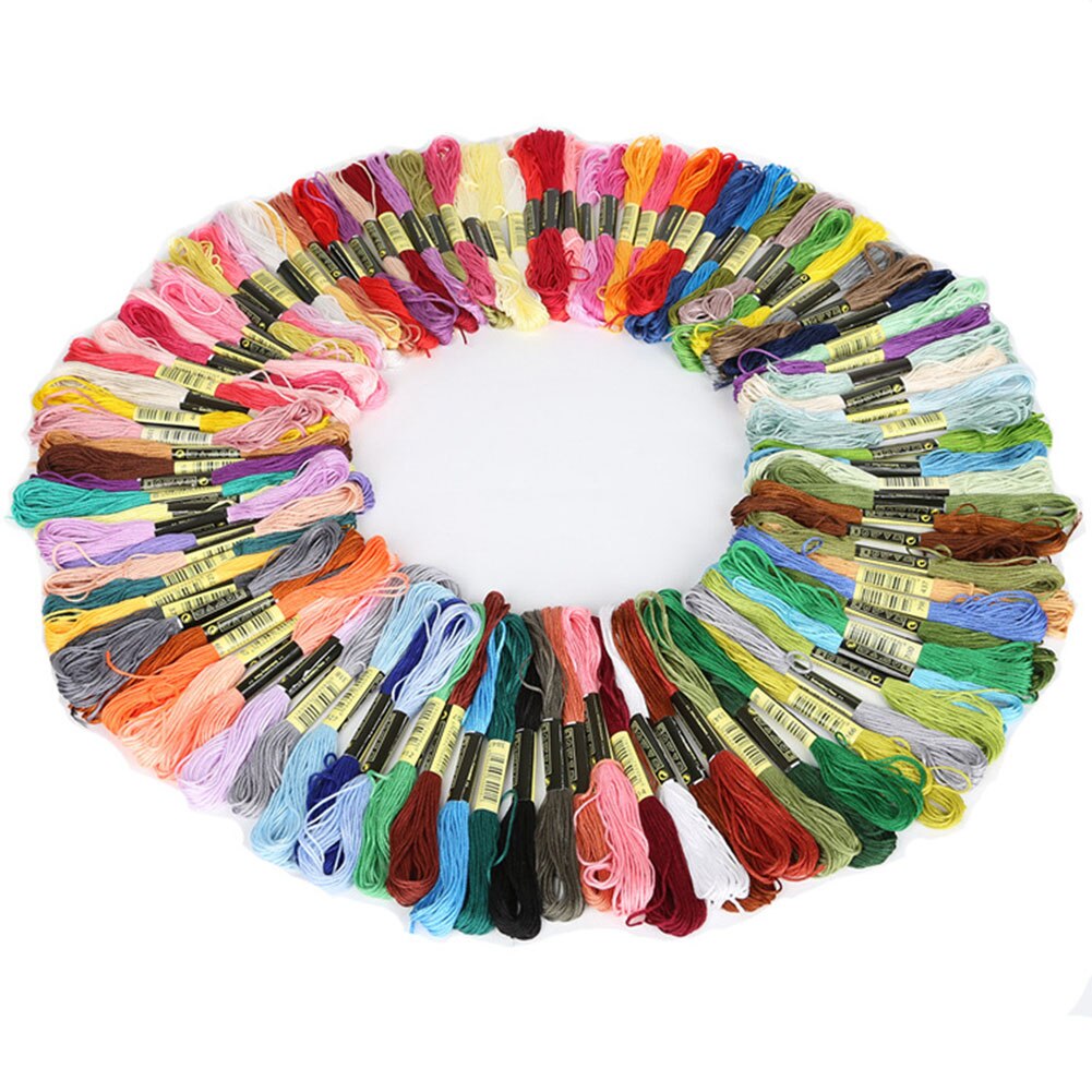 8pz 7.5m filati per ricamo in cotone impermeabile filo interdentale fai da te filo per punto croce filo per cucire strumenti per maglieria per cucire