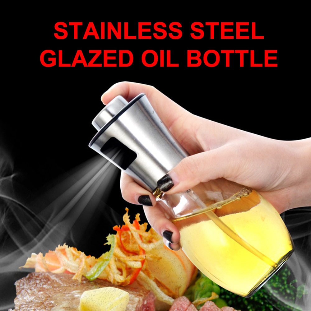 Keuken Tool 304 Rvs Olie Spuit 200Ml Hervulbare Olijfolie Dispenser Fles Spuit Voor Bbq, grillen En Roosteren