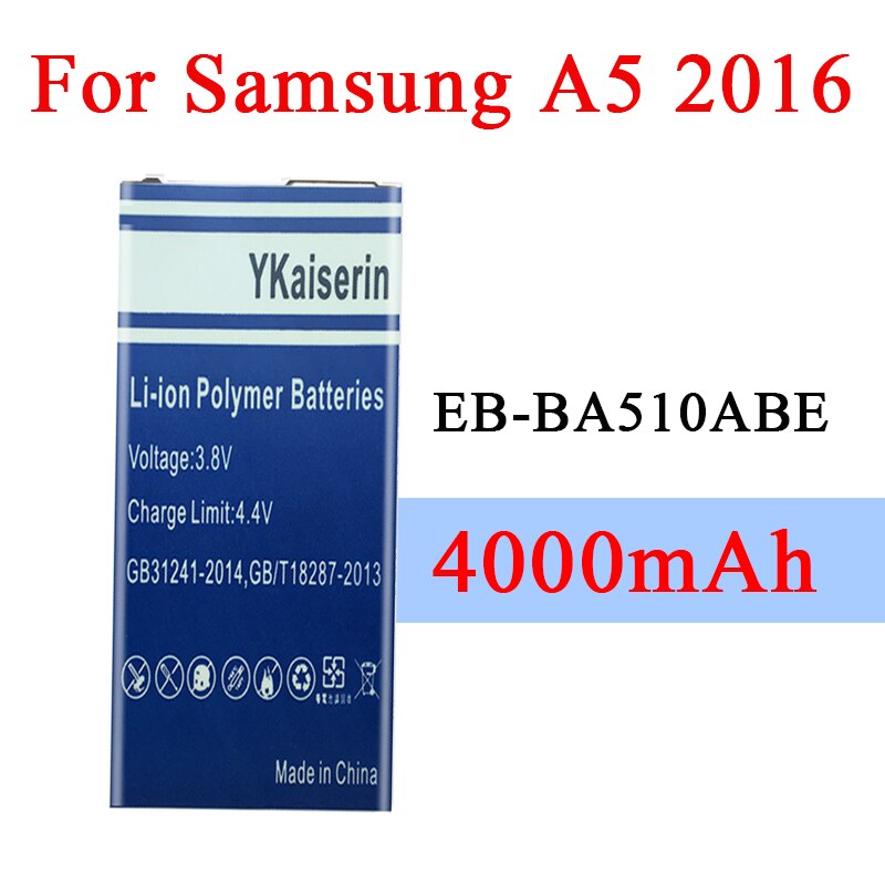 Batteria Per Samsung A3 A5 A7 2015 2016 2017 Edizione A300 A310 A320 A500 A510 A520 A700 A710 A720 EB-BA310ABE per la Galassia A8 A9: A5 2016 EB-BA510ABE