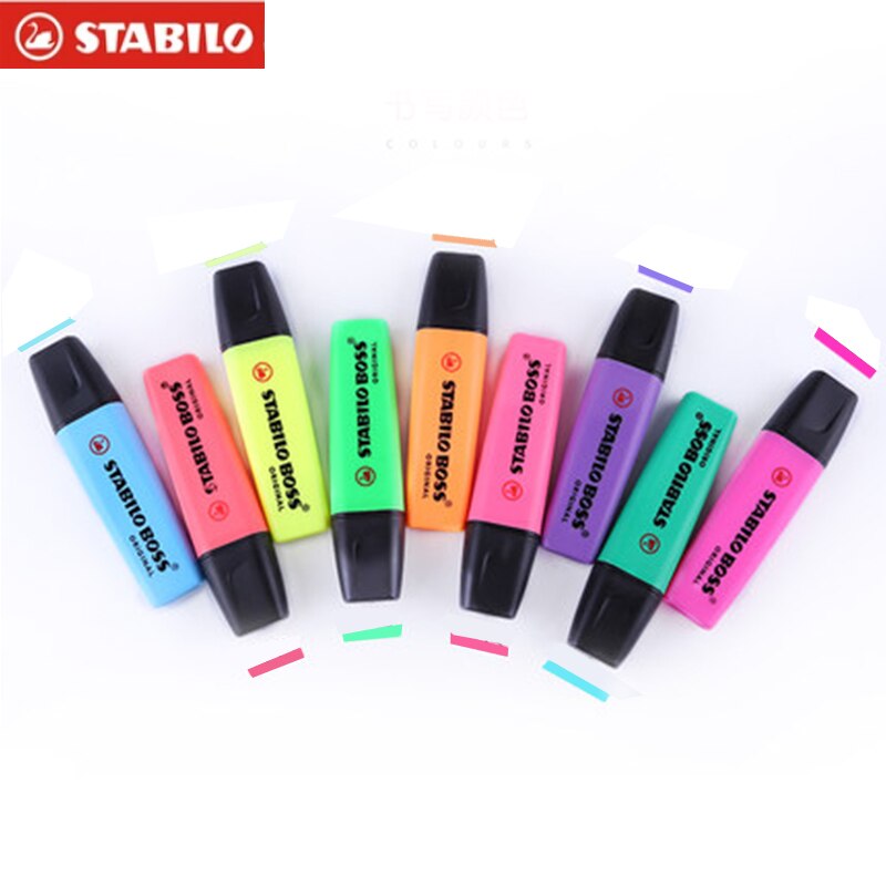 Rotulador de Color Boss, marcador de Color, trazos, notas de enfoque, Stabilo, Alemania, 1 ud.