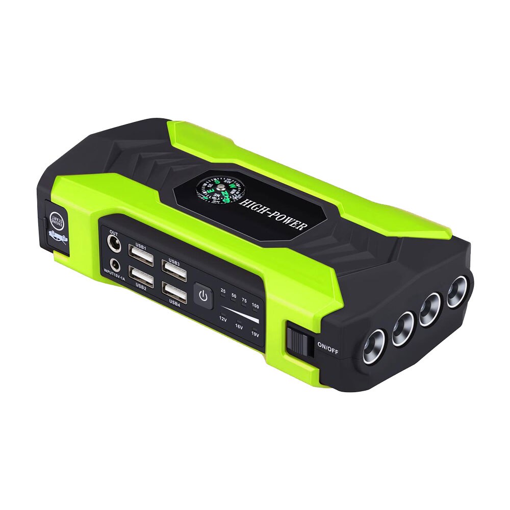 20000mAh 12V Car Jump Starter Portable USB Power Bank Battery Booster Clamp 400A Auto Starting Device Emergency Start Truck Jeep: Yellow US plug
