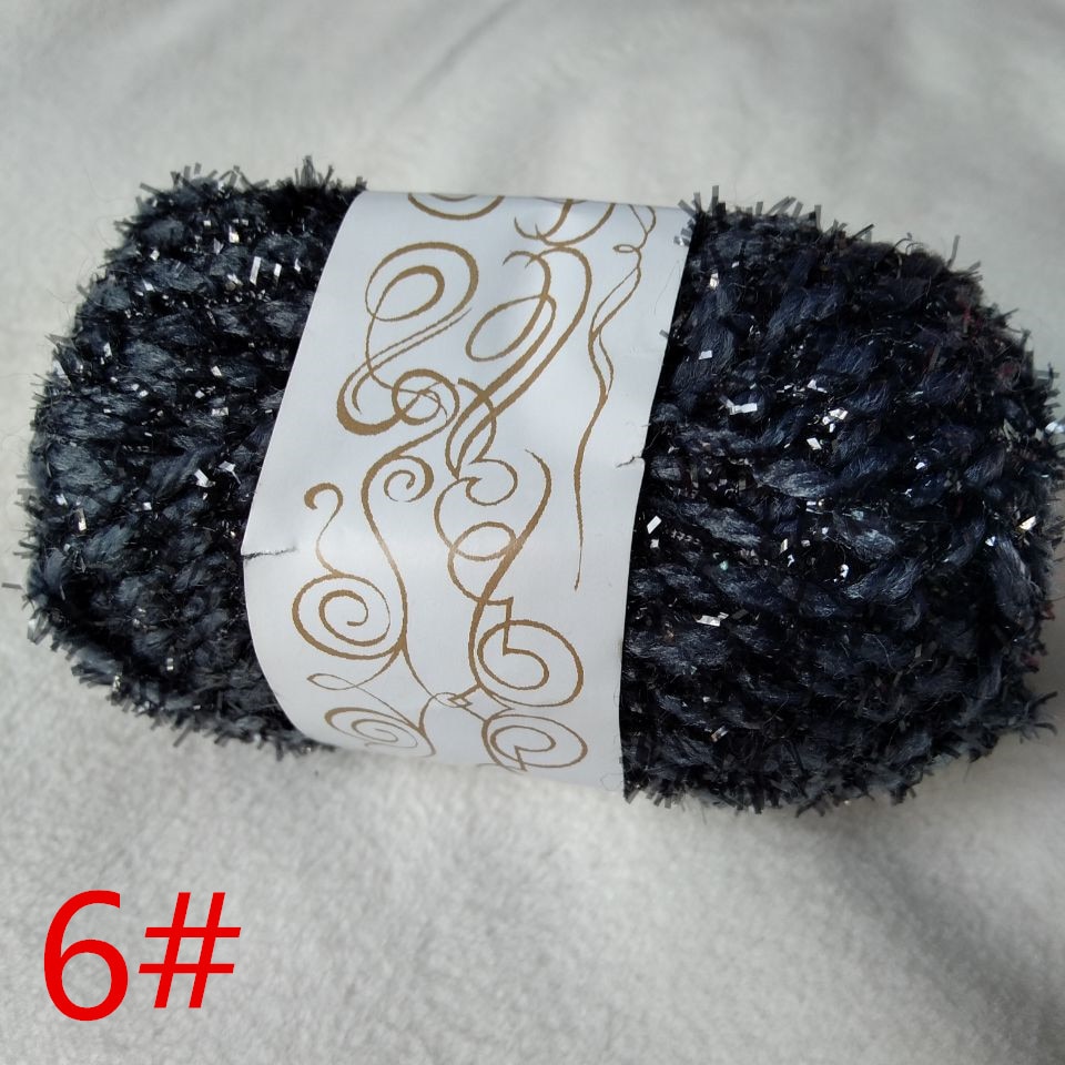 6# 3pcs Plus silk shiny yarn gold thread handicraft weaving