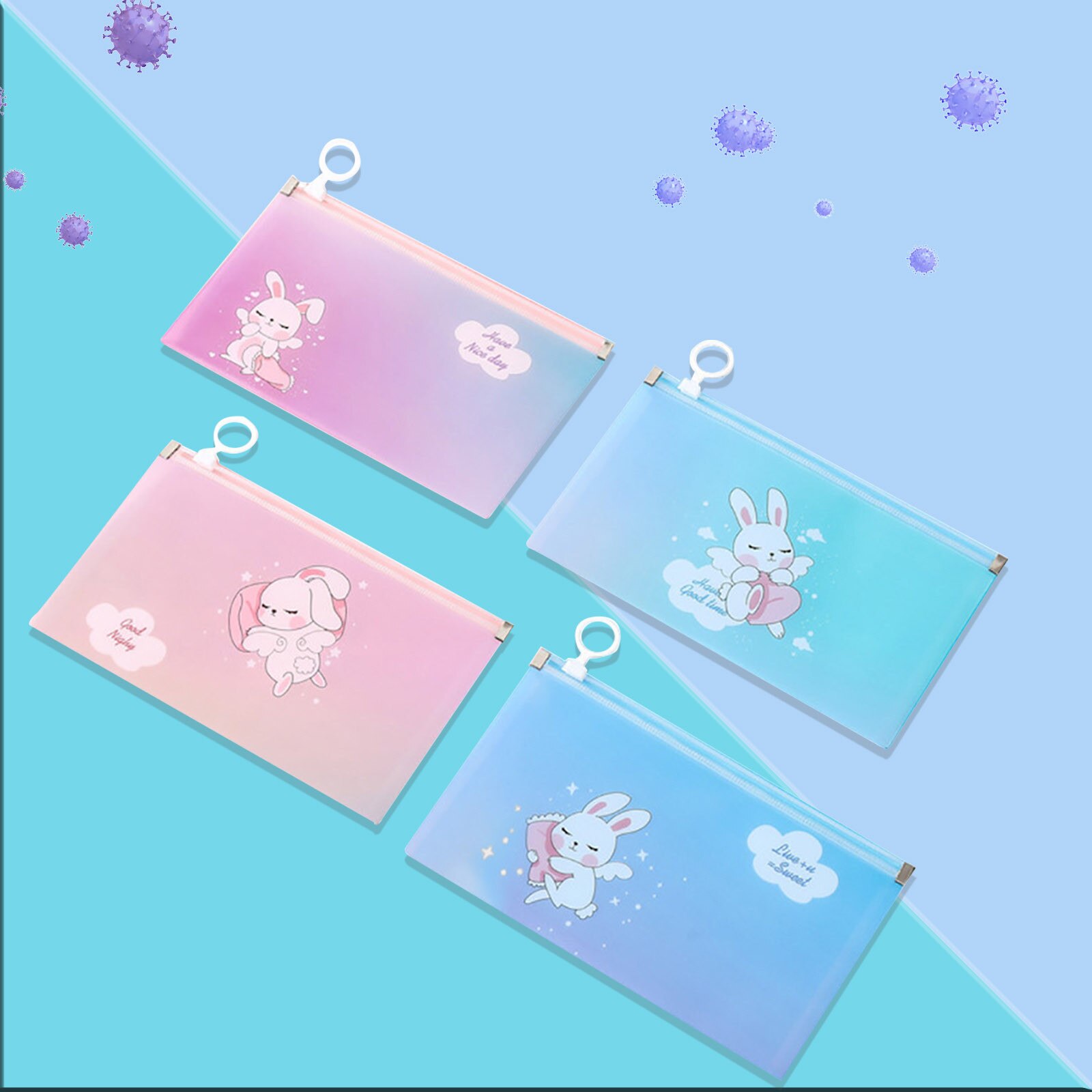 4PCS Waterproof Portable Face Masks Organizer Foldable Cleaning Bags ashion Face Masks Bag Portable Cover Holder Storage Box