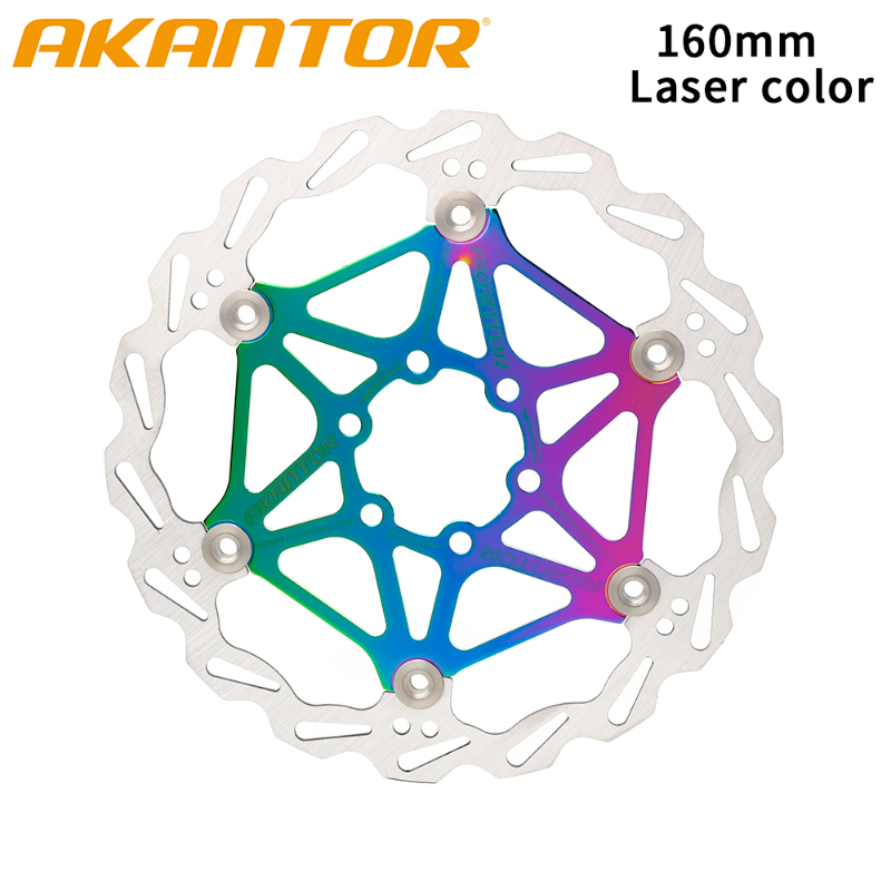 AKANTOR-Rotos de freno de refrigeración para bicicletas, bicicletas de carretera Mtb, acero inoxidable ultralig, rotor flotante, 160 mm, 180 mm, 203 mm