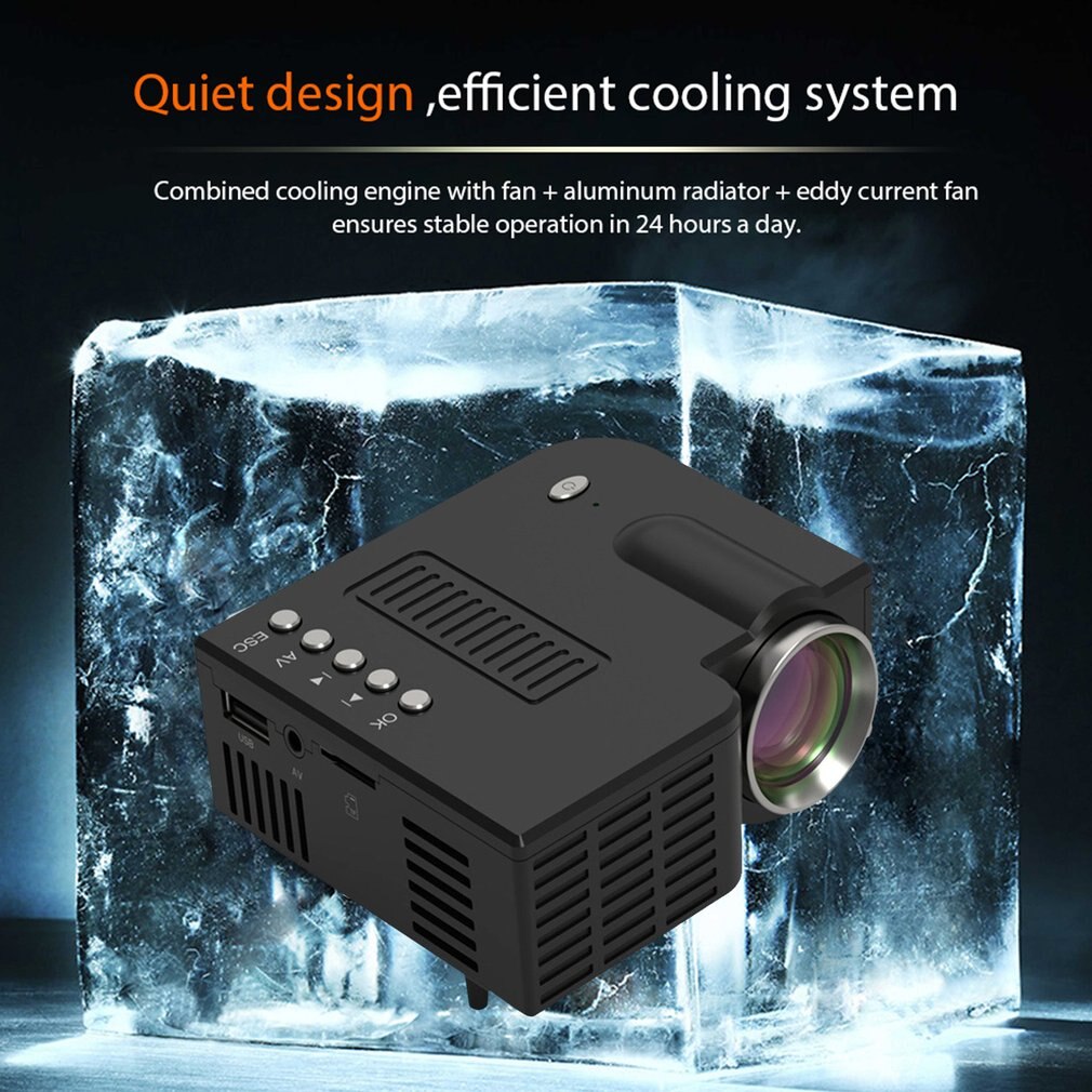 UC28C Portable Projector Wired Same Screen Hd Home Projector Mini 3D Projector Mini Movie Video Projector