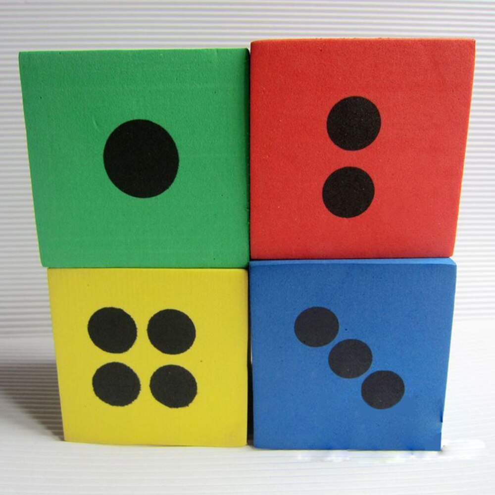 8pcs EVA Foam Dice Party Game Playing Dice Block Entertainment Dice Math Educational Toys - Size L (Random Color)