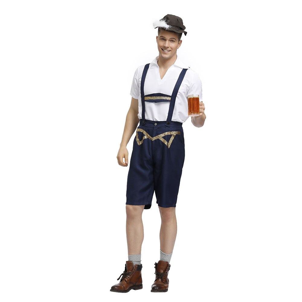 Disfraz de hombre de la cerveza de Octoberfest, Bávaro alemán, Festival, Carnaval, trajes de camarero de talla grande