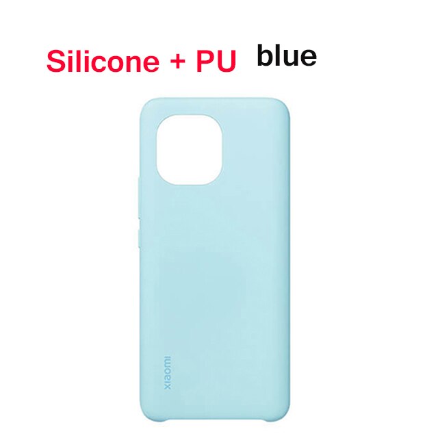 Originele Xiaomi Mi 11 Case Pu Leer/Siliconen/Kevlar Matte Shell Xiaomi Mi11 Textiel Cover Delicate Touch Voor xiaomi Mi 11: Sky Blue