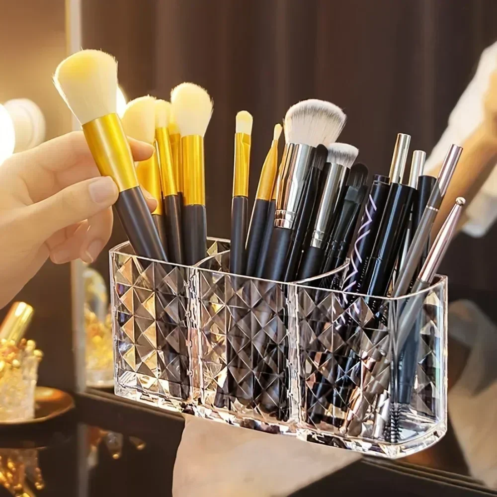 Helder acryl make-upborstelhouder Bureau Cosmetische organisator Lippenstift Opbergdoos Nagellak Display Stand Rack Sieradendoos