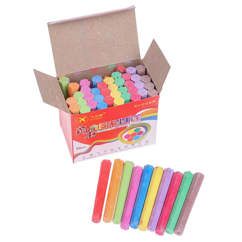 50Pcs Stofvrij Tekening Krijt Voor School Onderwijs Krijt Stationair Kantoorbenodigdheden Marker
