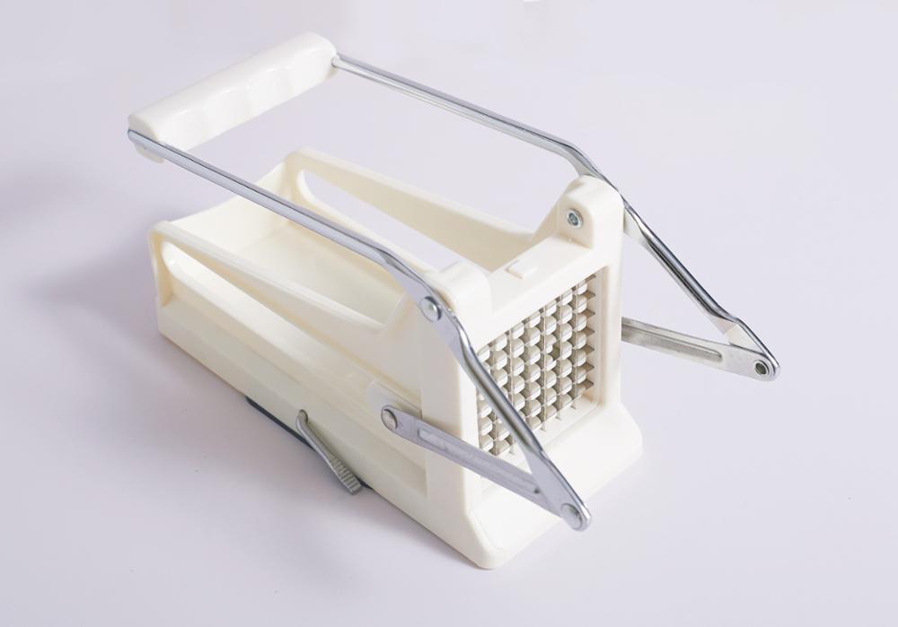 Cortador Manual de patatas fritas, máquina para cortar patatas fritas, rábano, lechuga, rebanadas: Blanco