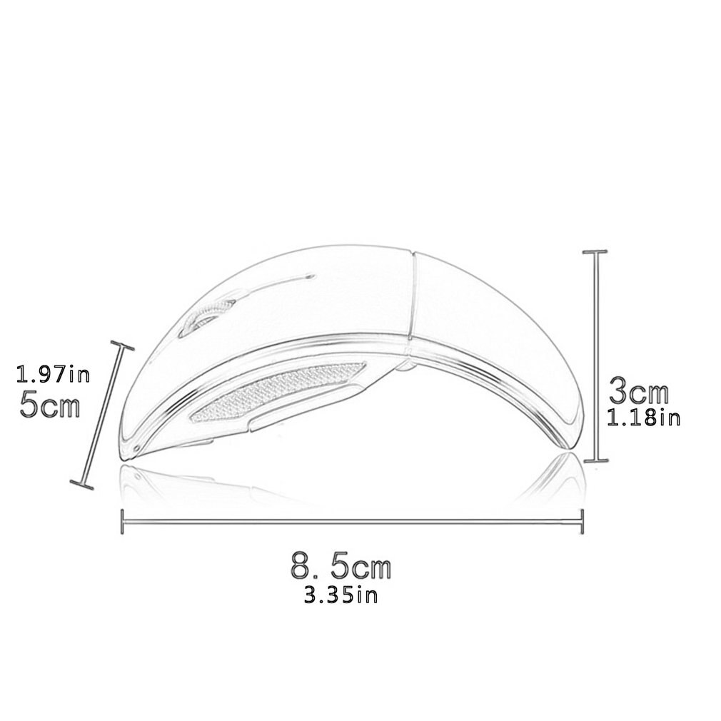 Folding Wireless Mouse Long Battery Life Portable Optical Positioning Notebook Computer Optical Mouse