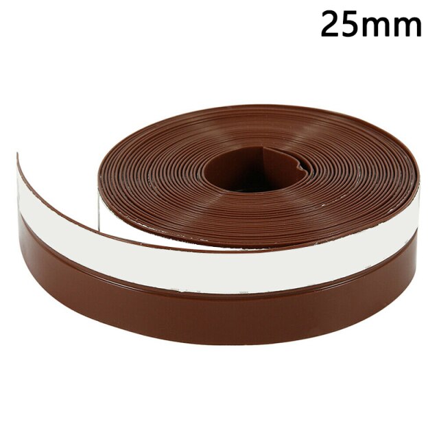 Weather Seal Strip Adhesive Dustproof Soundproof Insulation Multi functional: Brown 25mm