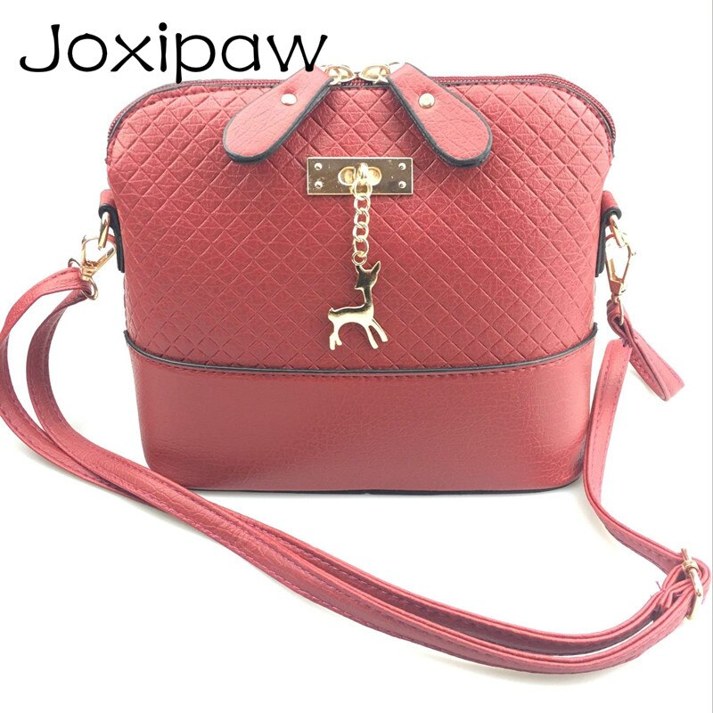Kvinder skuldertasker mini taske med hjorte legetøjsskal form kvinder lille messenger crossbody taske dame lynlås håndtasker