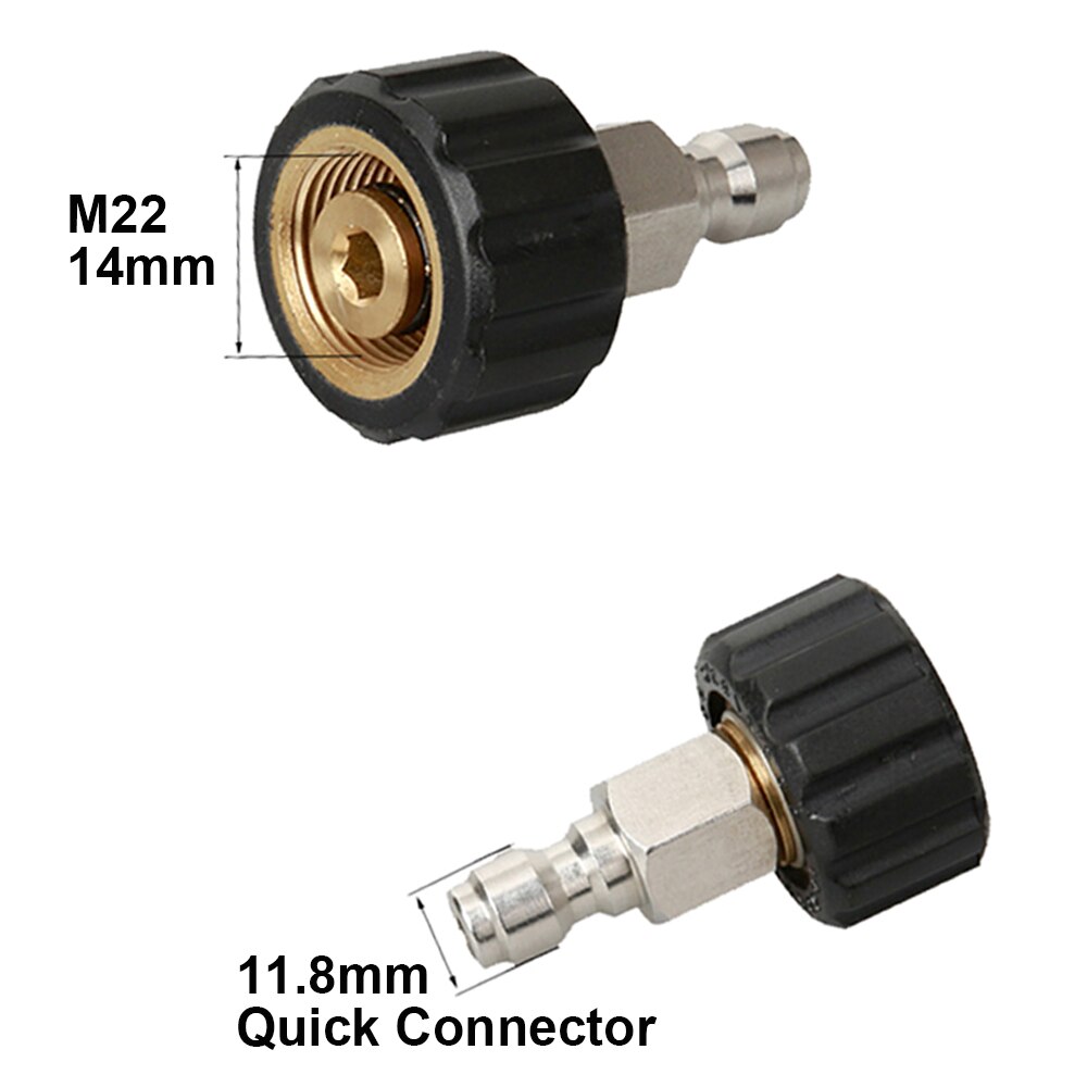 High Pressure Washer Adapter Set Quick Connect Kits For Snow Foam Lance M22 Swivel to M22 Metric to Quick Release
