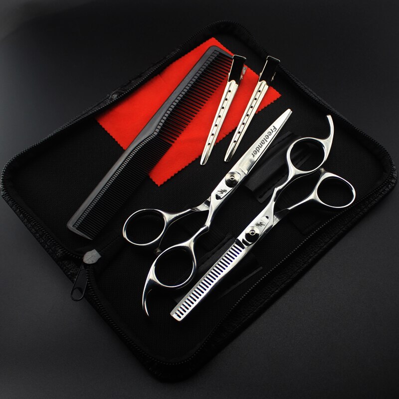 6.0inch hairdressing set Pet scissors Japan 440C Sharp Quick-cut hair scissors with advanced screws Adjustable