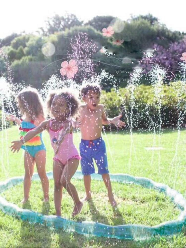 200CM freundlicher Rasen Sprinkler Band Ring PVC Spiel Wasser sprühen Ring Alle-runde Kühlung Wasser Spritzen Spielzeug