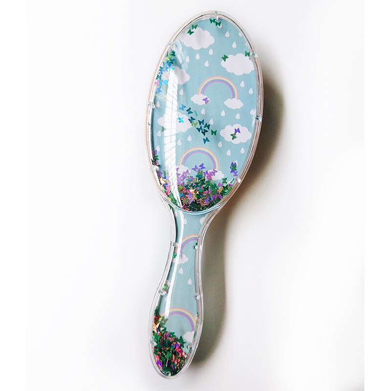 1pc Karikatur Niedlichen Ebene Anti-statische Haar Pinsel Massage Kamm Dusche Nass Detangle Haar Pinsel Salon Haar Styling werkzeuge Art Mädchen: 3