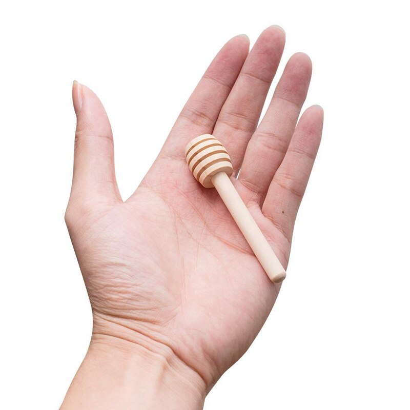 120 Pack Mini 3 pouces bois miel Dipper bâtons serveur pour miel pot distributeur Drizzled miel