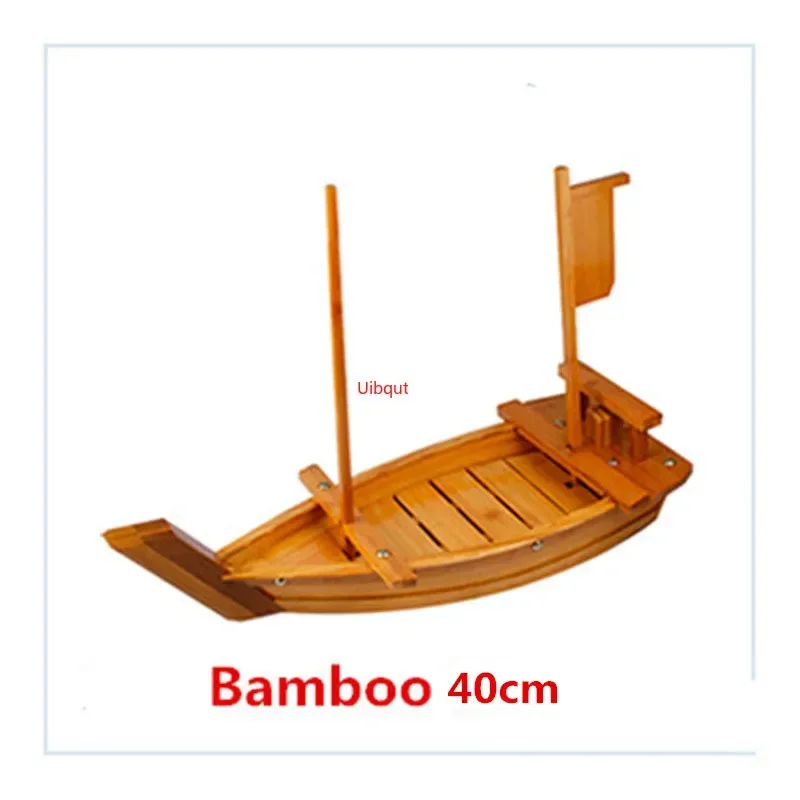 Plateau à Sushi en bois, bateau sashimi, bateau à glace sèche, plateau sashimi, vaisselle à sushi, cuisine japonaise, bateau en bois, outil à sushi en bambou: GRIS