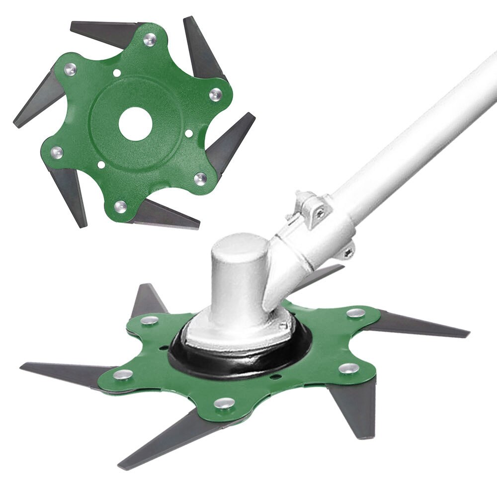 Grass Trimmer Head Brush 6 Blades Cutter 65Mn Brush Cutting Head Garden
