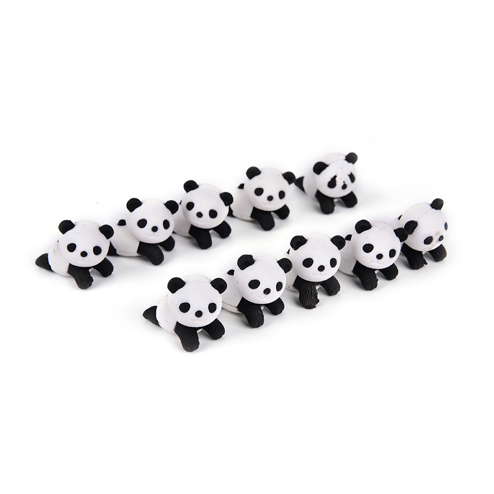 Goma de borrar bonita y creativa con de panda kawaii, material de papelería, material escolar, para niñas, juguetes para niños de 3,3 cm * 3,9 cm 1 unidad