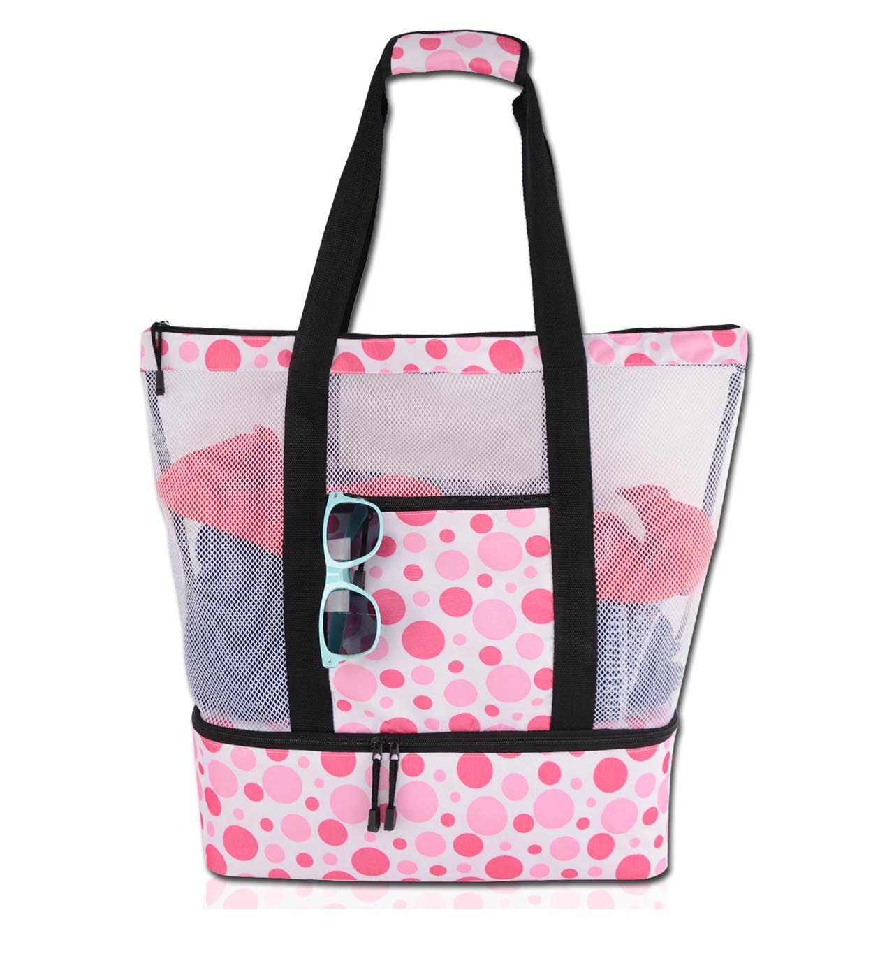 Bolsa de natación para mujer y niña, bolsa de arena para juegos de playa, bolso de hombro para entrenamiento físico, Gadget para zapatos, soporte para toalla, bolsillo: Pink A
