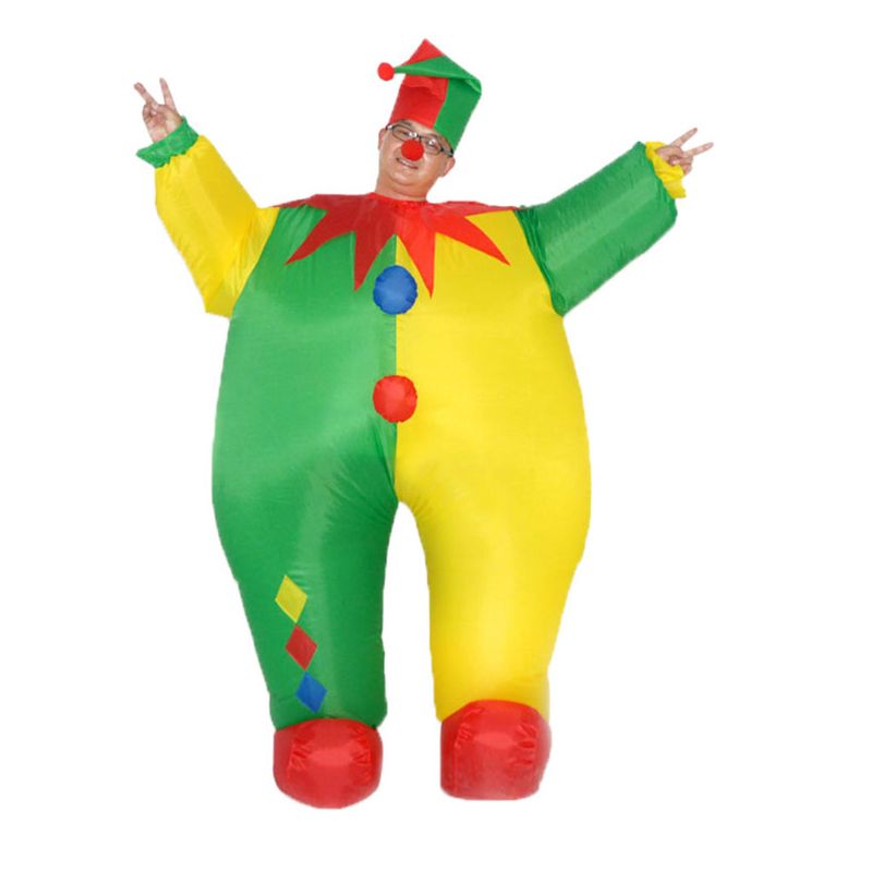 Kerst Opblaasbare Adult Dress Up Jurk Clown Jaarlijkse Prestaties Kostuum Party