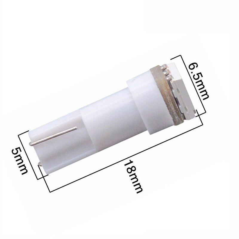 Bombillas de luz LED para salpicadero de coche, lámpara de calibre de 12V CC, T5 5050, 10 piezas